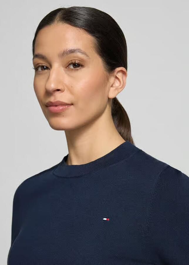 Tommy Hilfiger regular fit gebreide pullover van katoenmix