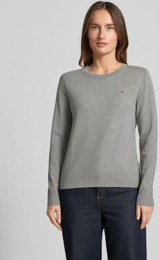 Tommy Hilfiger Regular fit gebreide pullover van katoenmix - Foto 3