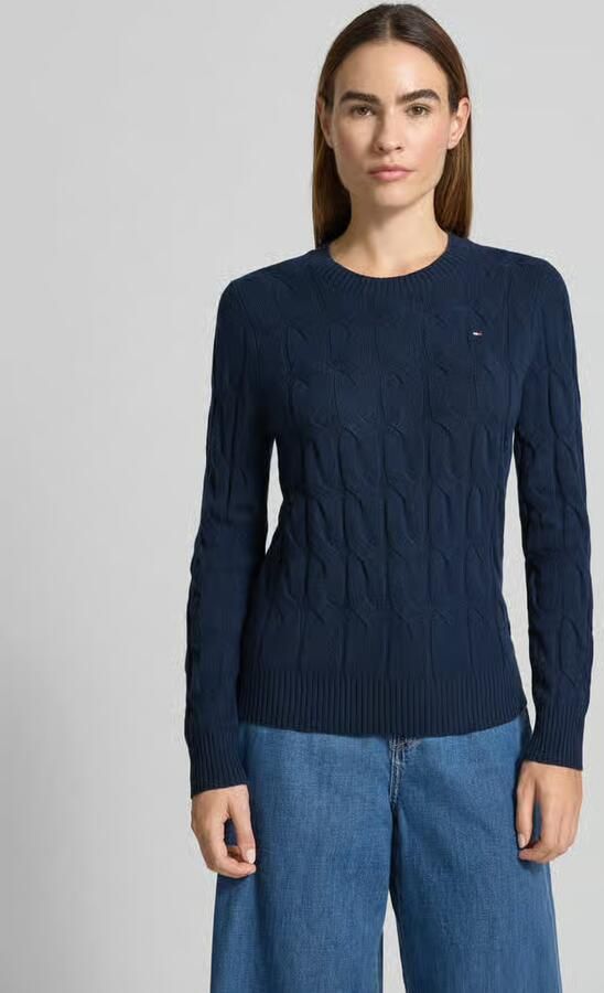 Tommy Hilfiger Gebreide trui SOFT WOOL CABLE C-NK met kabelpatroon van zuivere wol - Foto 7