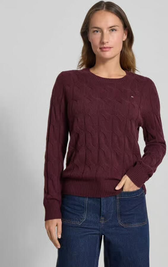 Tommy Hilfiger Gebreide trui SOFT WOOL CABLE C-NK met kabelpatroon van zuivere wol - Foto 11