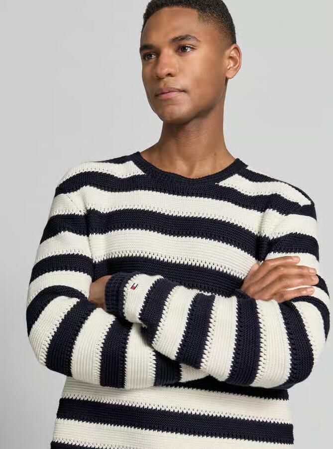 Tommy Hilfiger regular fit gebreide pullover van puur katoen