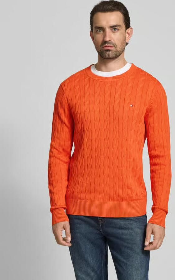 Tommy Hilfiger Regular fit gebreide pullover van zuiver katoen - Foto 2