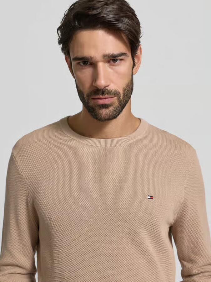 Tommy Hilfiger Trui met ronde hals ESSENTIAL STRUCTURE CREW NECK met structuur en label - Foto 7