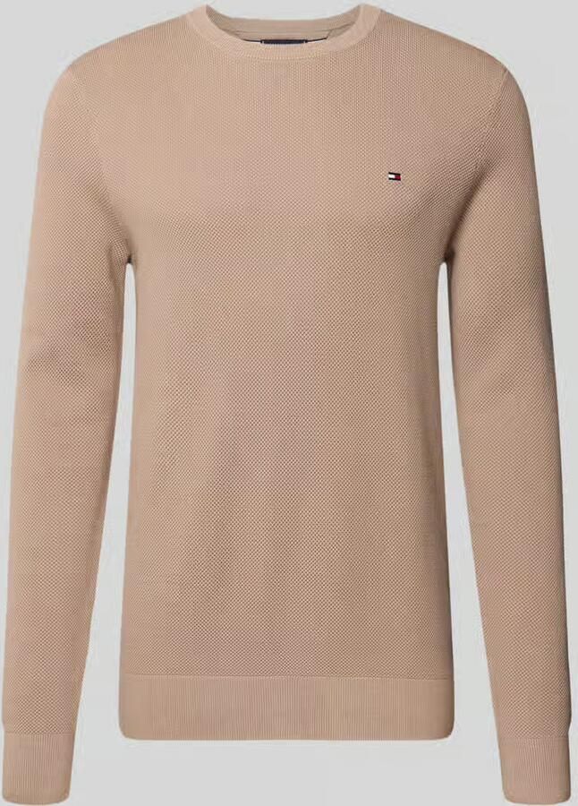 Tommy Hilfiger Trui met ronde hals ESSENTIAL STRUCTURE CREW NECK met structuur en label - Foto 6