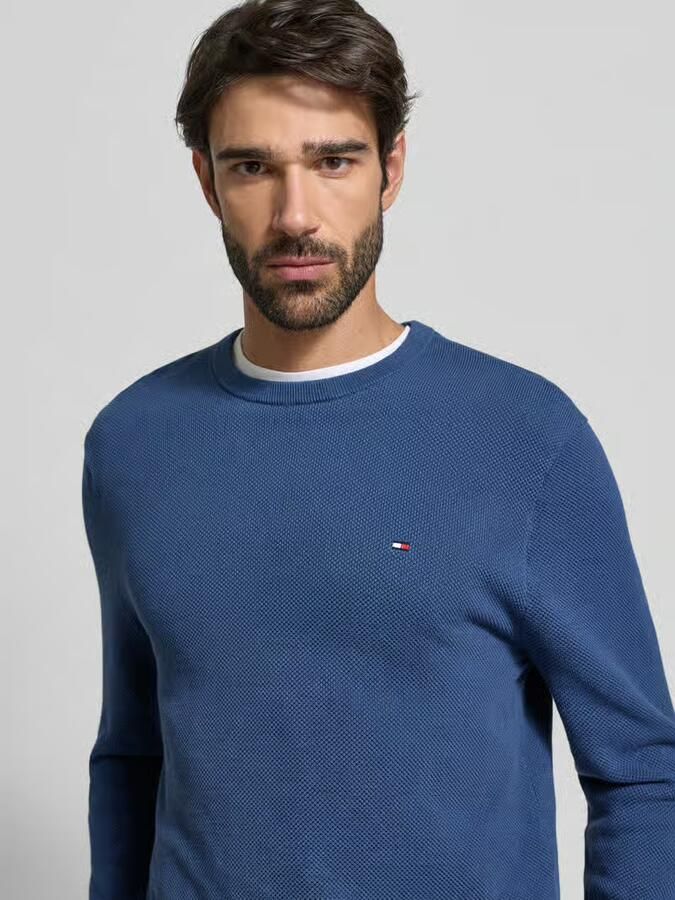 Tommy Hilfiger Regular fit gebreide pullover van zuiver katoen