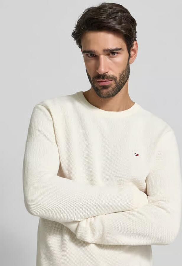 Tommy Hilfiger Trui met ronde hals ESSENTIAL STRUCTURE CREW NECK met structuur en label - Foto 19