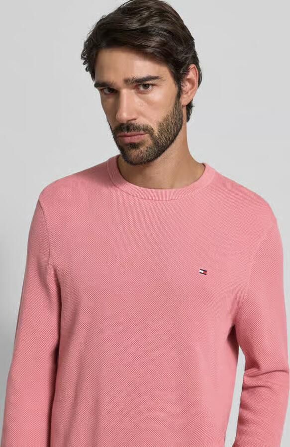 Tommy Hilfiger Regular fit gebreide pullover van zuiver katoen
