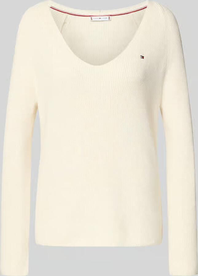 Tommy Hilfiger Regular fit gebreide pullover van zuiver katoen