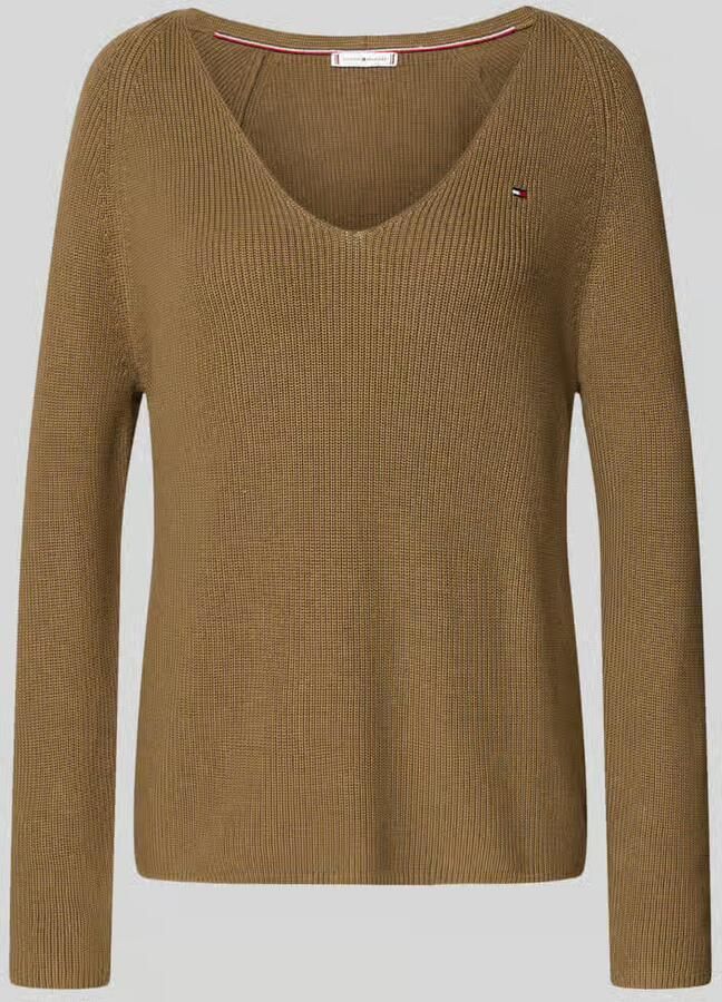 Tommy Hilfiger Regular fit gebreide pullover van zuiver katoen