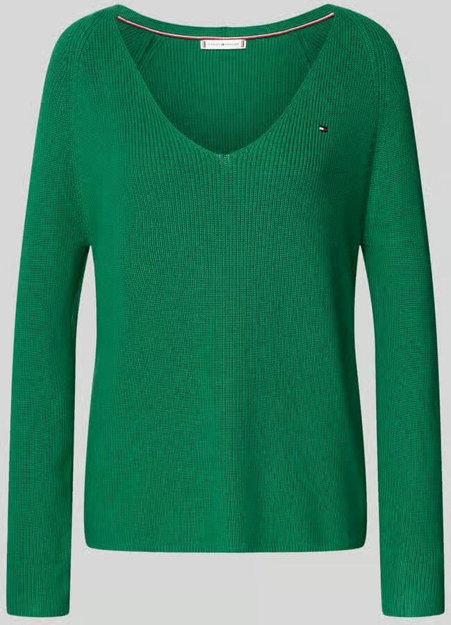 Tommy Hilfiger Regular fit gebreide pullover van zuiver katoen