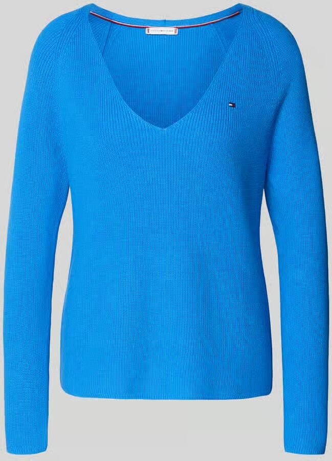 Tommy Hilfiger Regular fit gebreide pullover van zuiver katoen