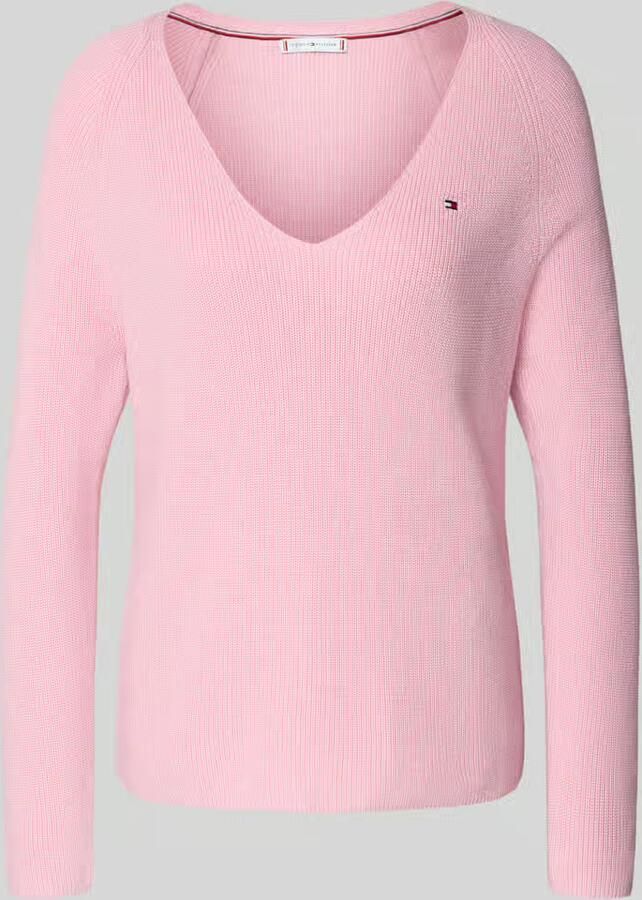 Tommy Hilfiger Regular fit gebreide pullover van zuiver katoen