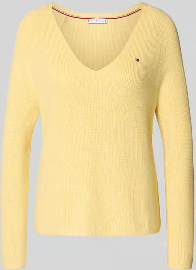 Tommy Hilfiger Regular fit gebreide pullover van zuiver katoen