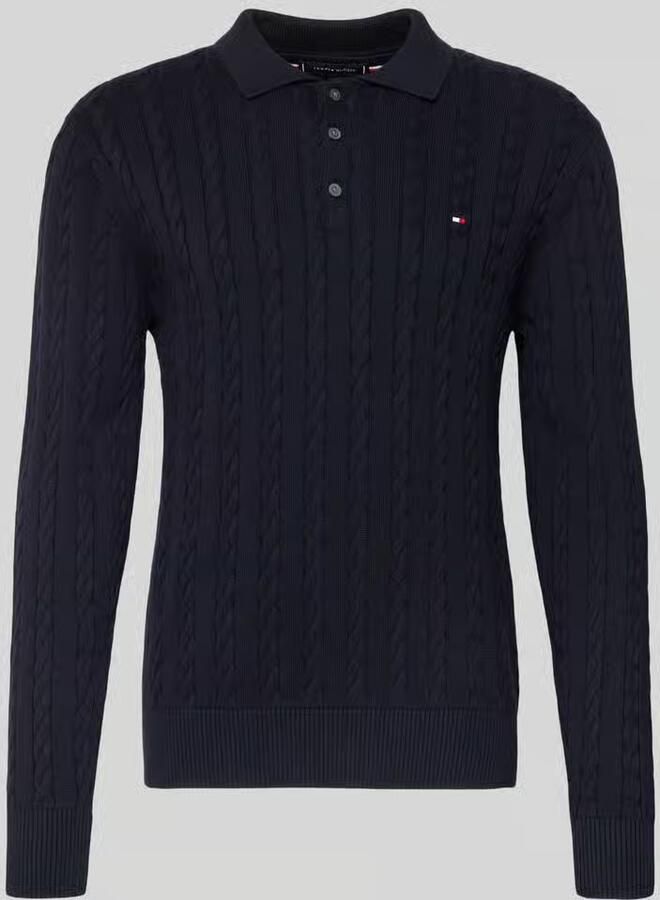 Tommy Hilfiger Regular fit gebreide pullover van zuiver katoen