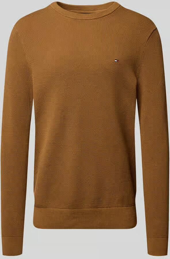 Tommy Hilfiger Regular fit gebreide pullover van zuiver katoen