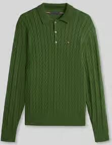 Tommy Hilfiger Regular Fit gebreide trui van puur katoen