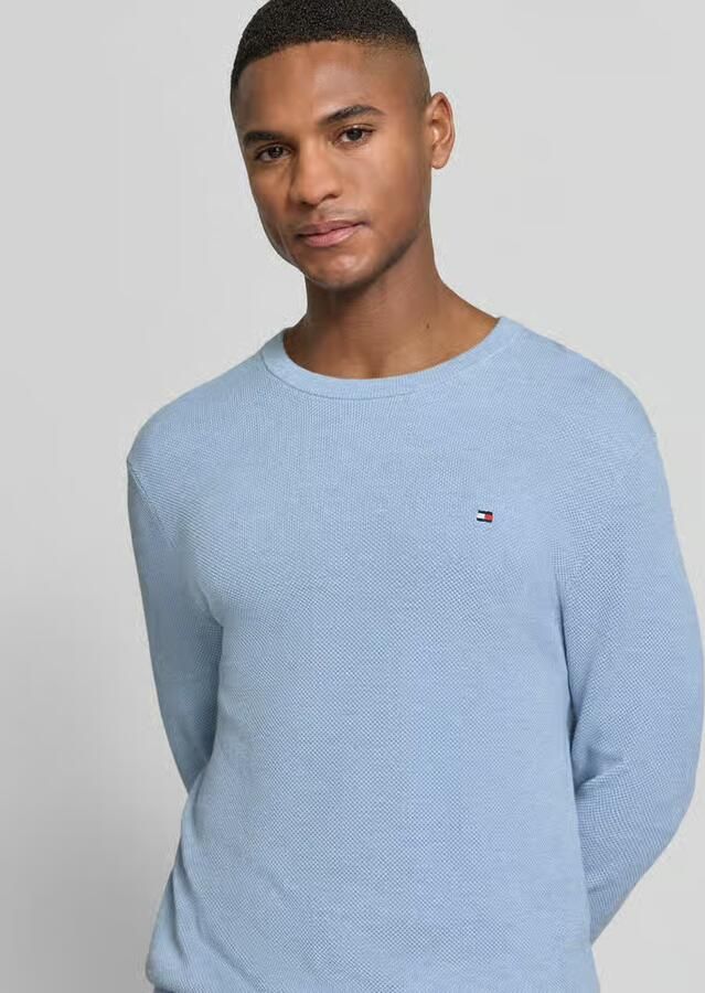 Tommy Hilfiger Regular fit gebreide pullover van zuiver katoen - Foto 2