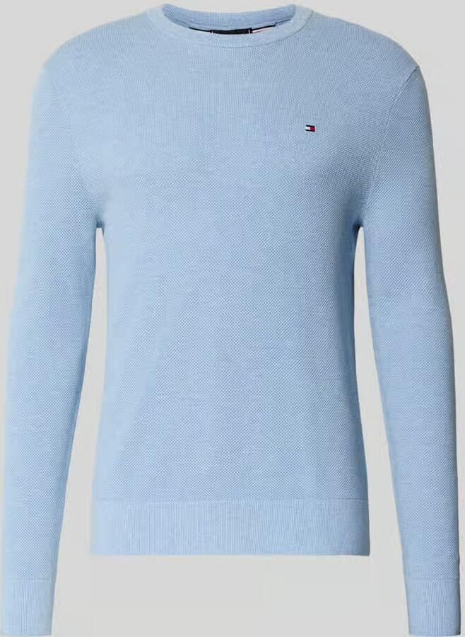 Tommy Hilfiger Regular fit gebreide pullover van zuiver katoen