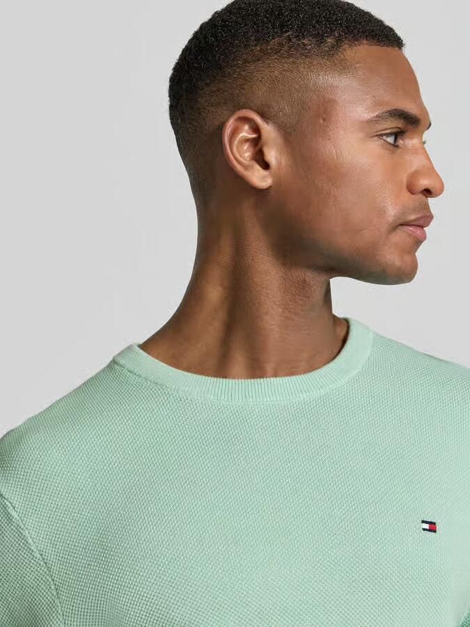 Tommy Hilfiger Trui met ronde hals ESSENTIAL STRUCTURE CREW NECK met structuur en label - Foto 6
