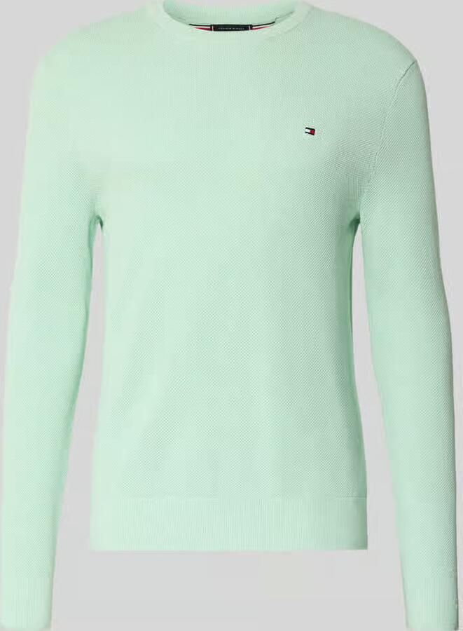 Tommy Hilfiger Trui met ronde hals ESSENTIAL STRUCTURE CREW NECK met structuur en label - Foto 5