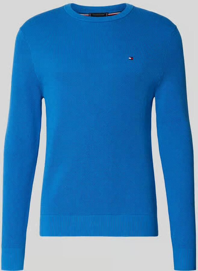Tommy Hilfiger Regular fit gebreide pullover van zuiver katoen