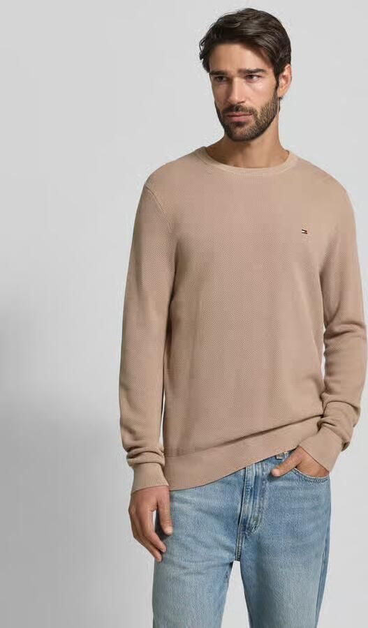 Tommy Hilfiger Trui met ronde hals ESSENTIAL STRUCTURE CREW NECK met structuur en label - Foto 11