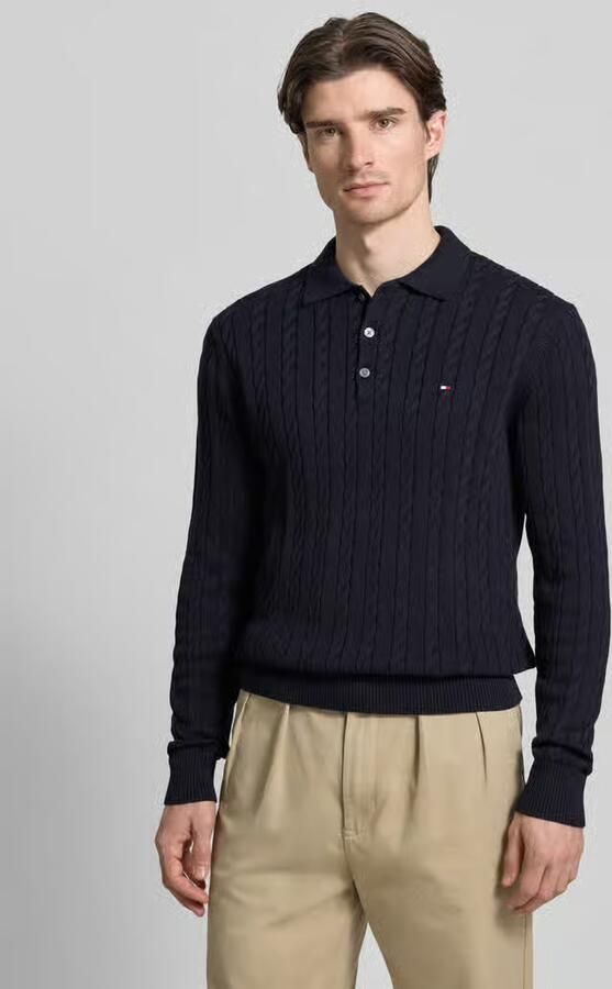 Tommy Hilfiger Regular fit gebreide pullover van zuiver katoen - Foto 4