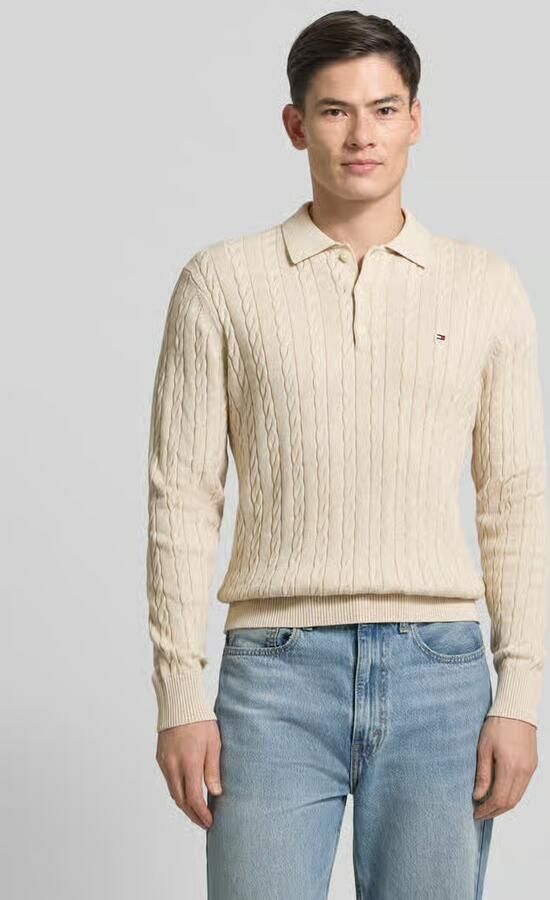 Tommy Hilfiger Regular Fit gebreide trui van puur katoen - Foto 3
