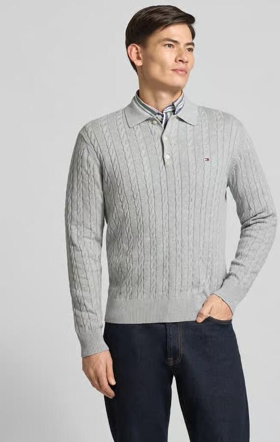 Tommy Hilfiger Regular Fit gebreide trui van puur katoen - Foto 2