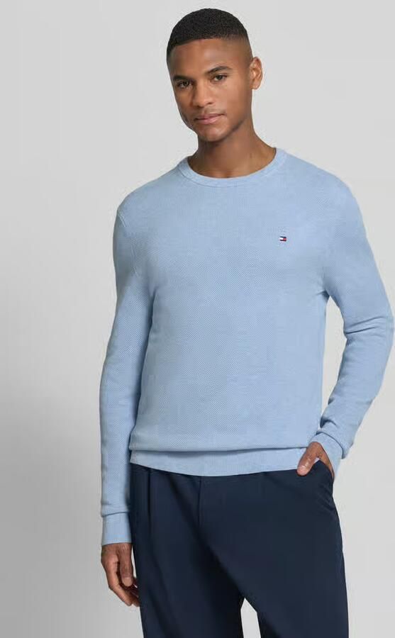 Tommy Hilfiger Regular Fit gebreide trui van puur katoen - Foto 2