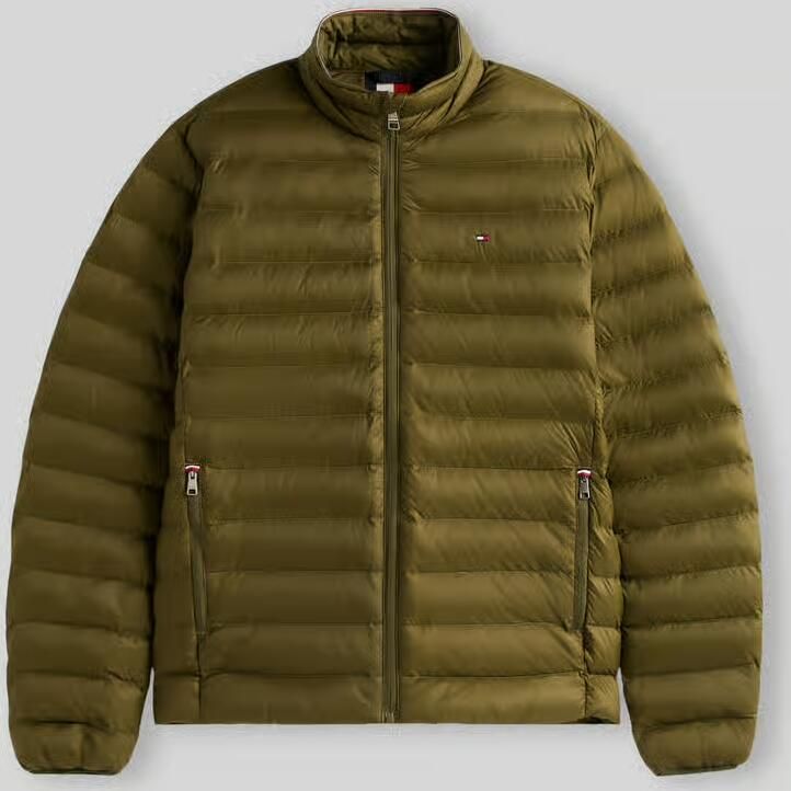 Tommy Hilfiger Gewatteerde jas PACKABLE RECYCLED JACKET Overgangsjas met logoborduursel