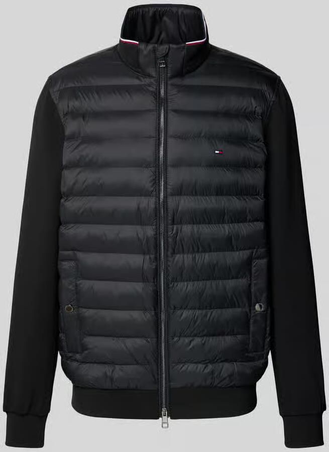 Tommy Hilfiger regular fit gebreid jack met doorgestikte inzet van katoenmix - Foto 6