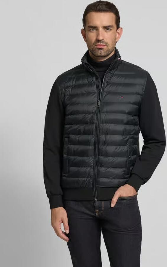 Tommy Hilfiger regular fit gebreid jack met doorgestikte inzet van katoenmix - Foto 8