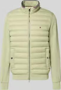 Tommy Hilfiger Regular fit gewatteerd jack van verschillend gestructureerd materiaal