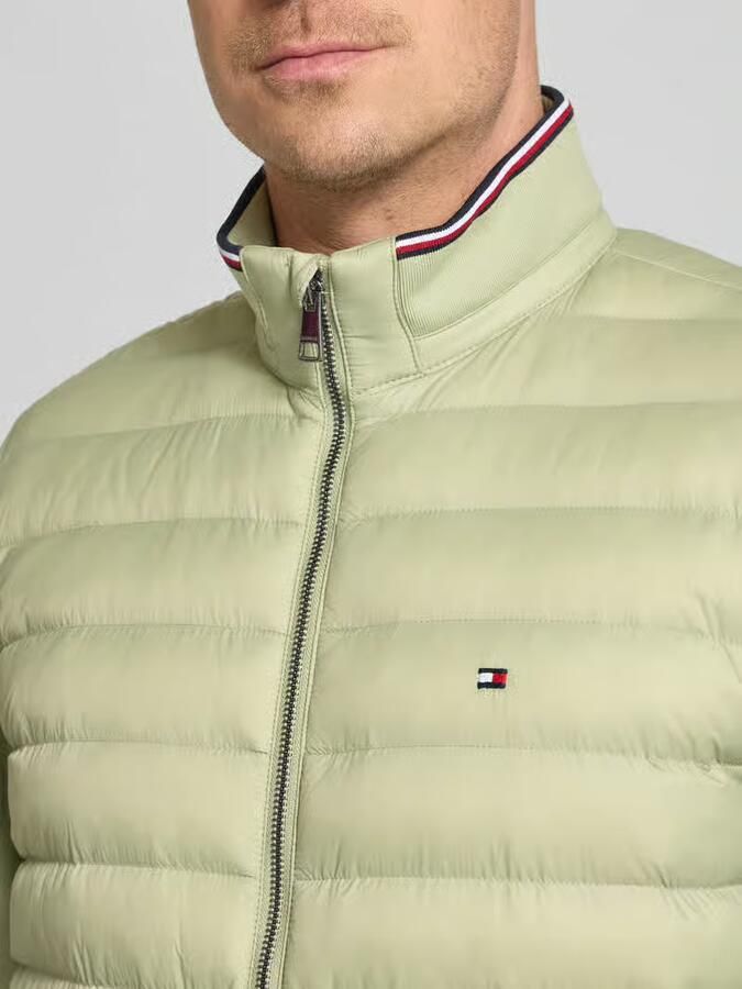 Tommy Hilfiger Regular fit gewatteerd jack van verschillend gestructureerd materiaal