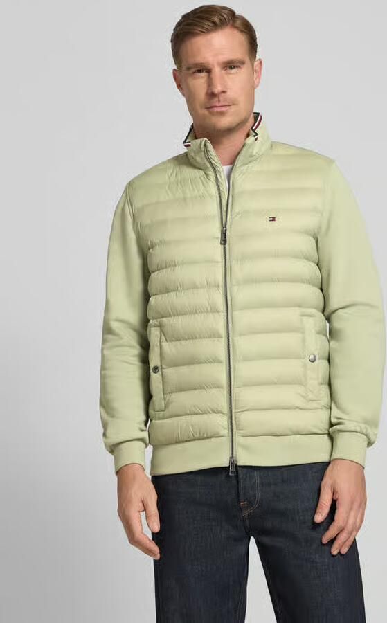 Tommy Hilfiger Regular fit gewatteerd jack van verschillend gestructureerd materiaal - Foto 3