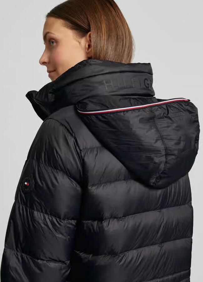 Tommy Hilfiger Regular fit gewatteerde lange jas met tweewegritssluiting