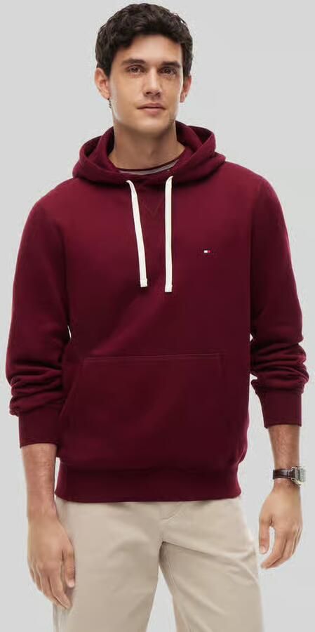 TOMMY HILFIGER Heren Truien & Vesten Ess Seasonal Fleece Hoody Bordeaux - Foto 6