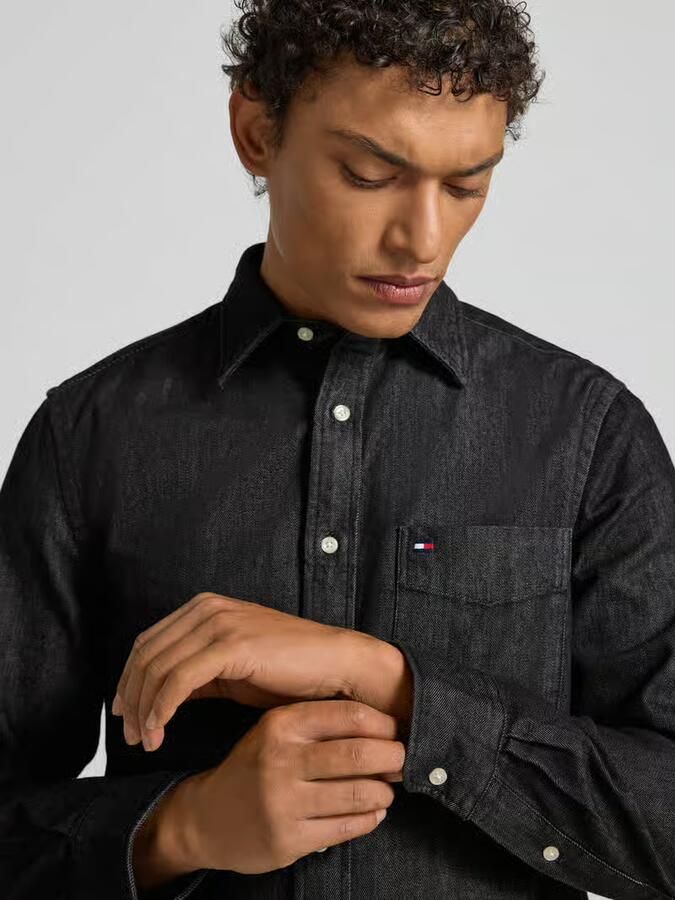 Tommy Hilfiger Regular fit jeansoverhemd van puur katoen - Foto 2