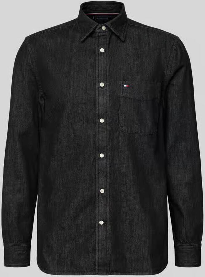 Tommy Hilfiger Regular fit jeansoverhemd van puur katoen