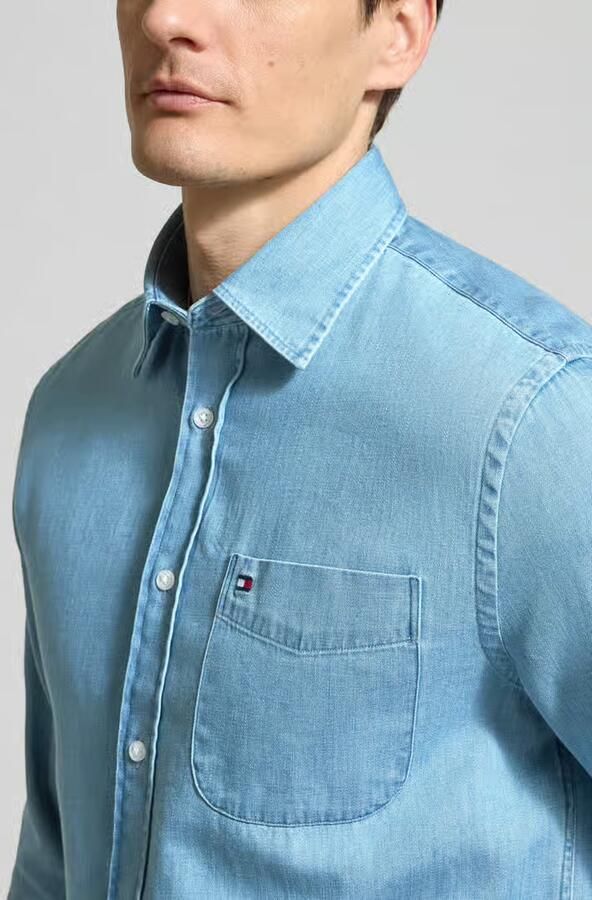 Tommy Hilfiger Regular fit jeansoverhemd van puur katoen - Foto 2