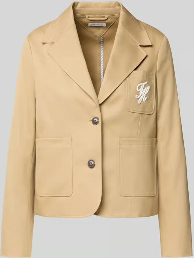 Tommy Hilfiger Regular fit kort colbert van puur katoen - Foto 2