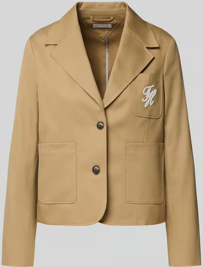 Tommy Hilfiger Regular fit kort colbert van puur katoen - Foto 2