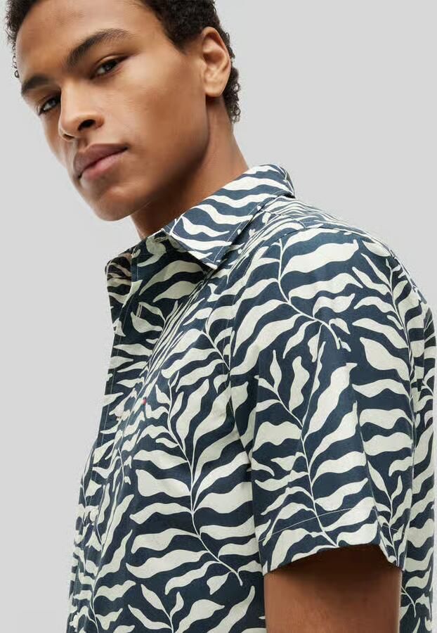 Tommy Hilfiger regular fit kort overhemd met labelstitching