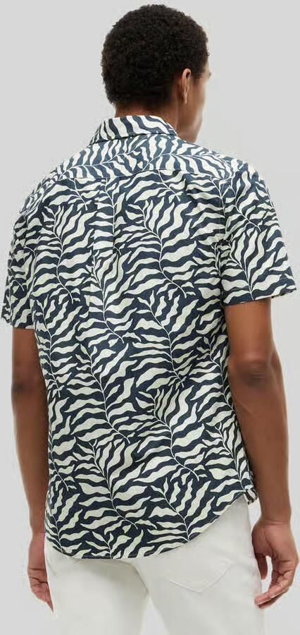 Tommy Hilfiger regular fit kort overhemd met labelstitching - Foto 3