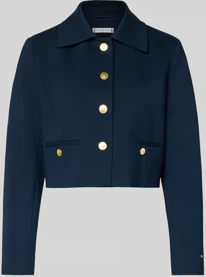 Tommy Hilfiger Regular fit korte blazer van viscosemix model 'PUNTO'