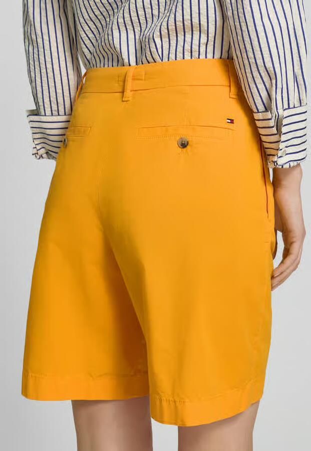 Tommy Hilfiger regular fit korte chino van mix van katoen en lyocell