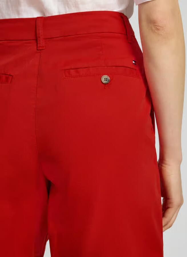 Tommy Hilfiger regular fit korte chino van mix van katoen en lyocell