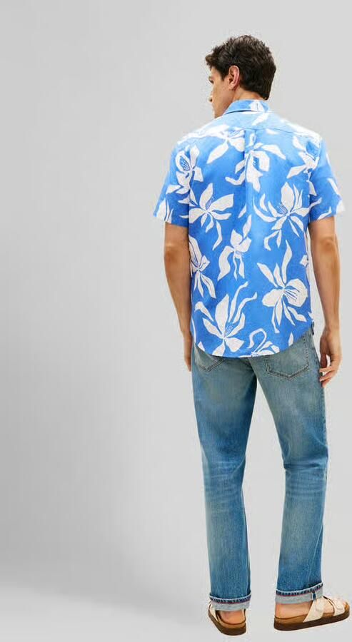 Tommy Hilfiger regular fit korte mouwen overhemd van linnenmix - Foto 3