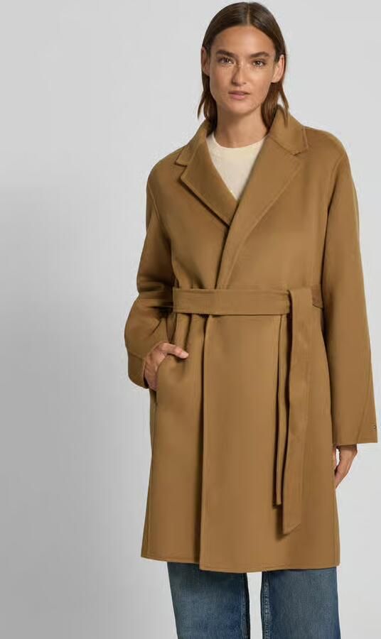 Tommy Hilfiger Regular fit lange jas van wolmix - Foto 2